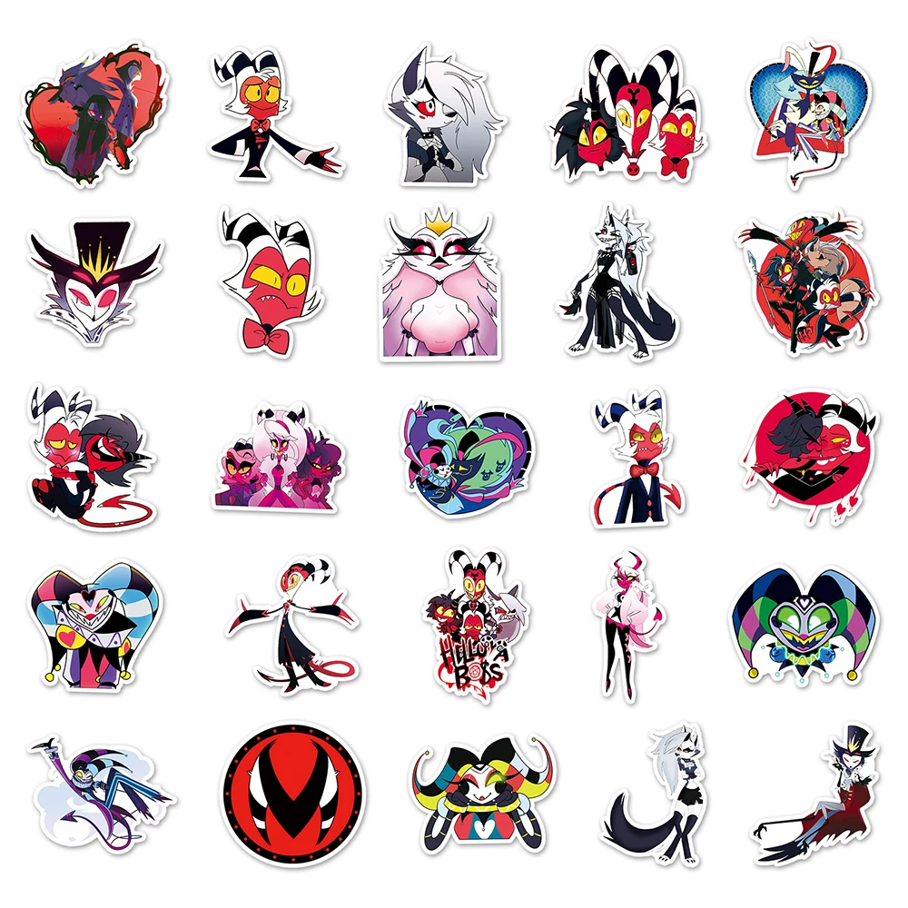 10/30/50 Stuks Cartoon Helluva Baas Stickers Cool Anime Sticker Waterdichte Graffiti Telefoon Hoesje Laptop Kids Diy Graffiti Sticker Speelgoed