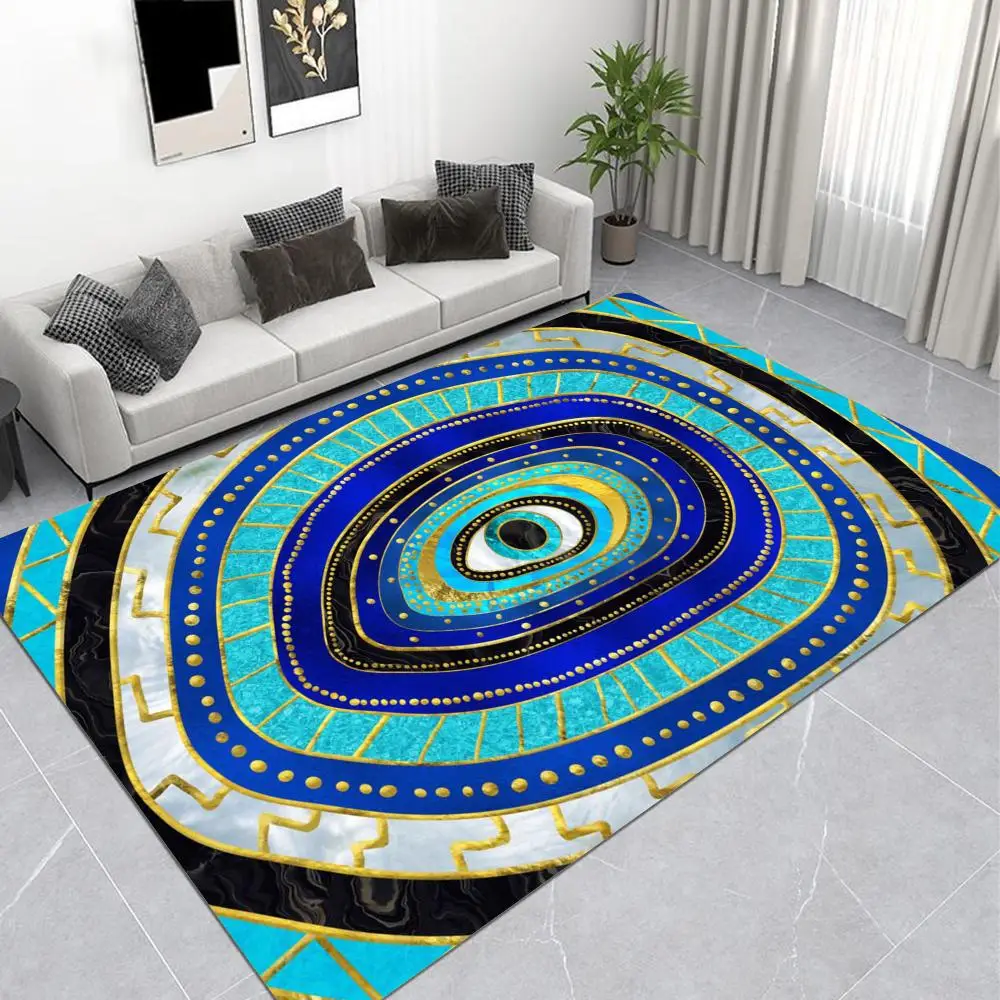 Evil Eye Floor Mat Bathroom Mat Kids Room Bedroom Decoration Balcony Anti-Slip Doormat Living Room Welcome Rug