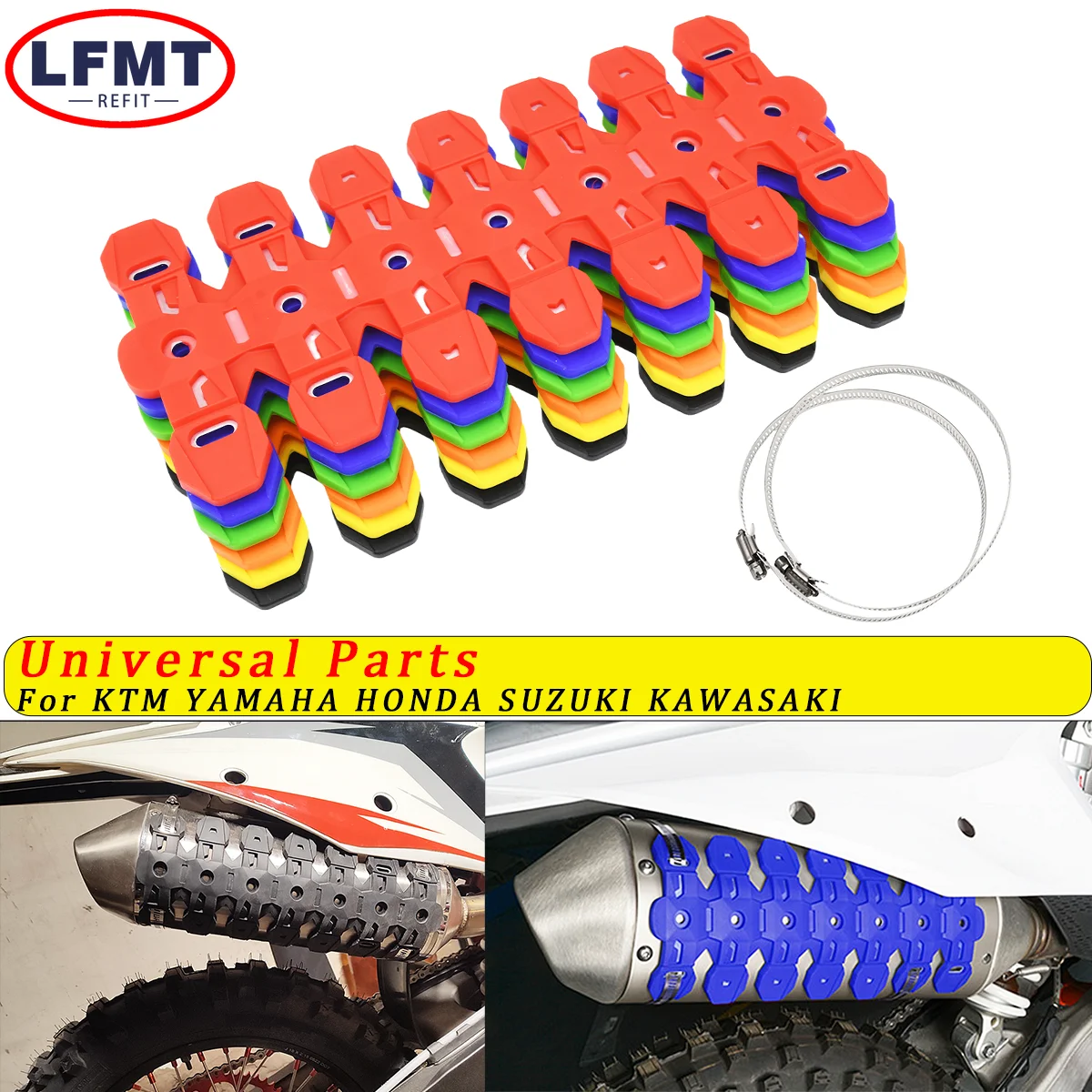 Universal tools moto Heat Shield Exhaust Protective Cover For YAMAHA KTM HUSQVARNA HUSABERG SUZUKI GAS-GAS BETA HONDA KAWASAKI