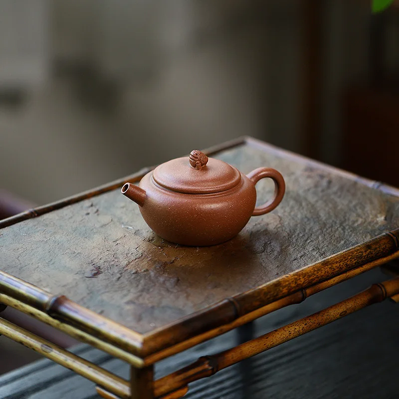 

High Quality Yixing Zisha Teapot Ore Descending Slope Mud Handmade Small Capacity Pot Household Kung Fu