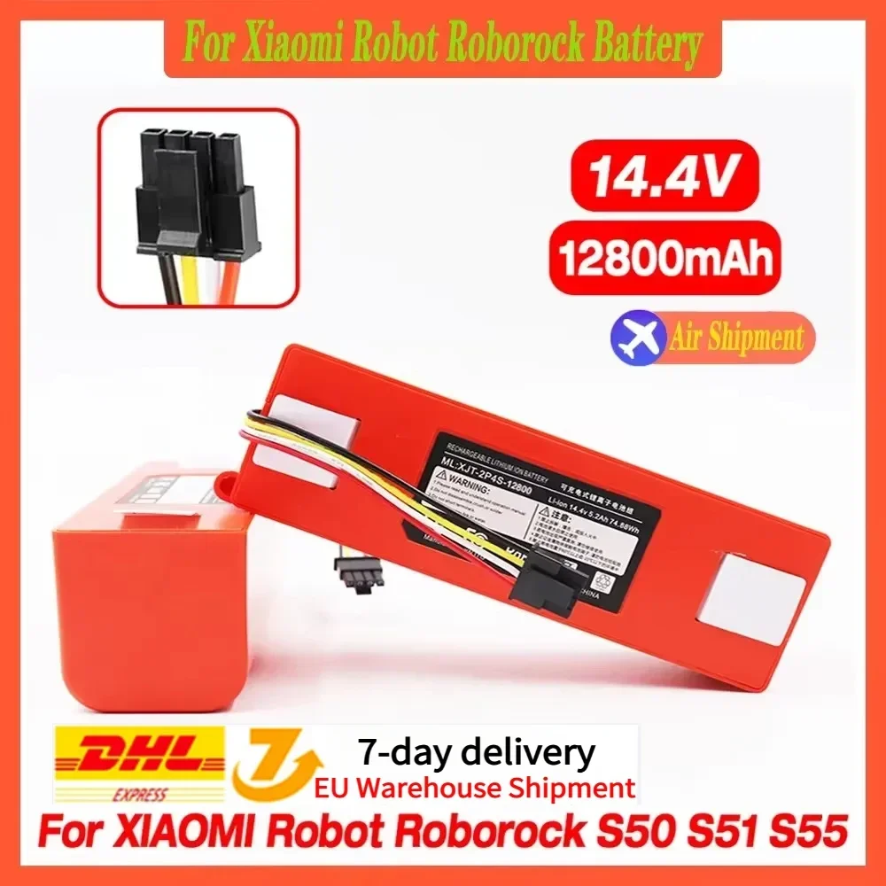 14.4V 6500mAh Replacement Battery For Roborock S6 S7 MaxV Q5 Q7 MAX Robot Vacuum Cleaner Accessories Parts Original