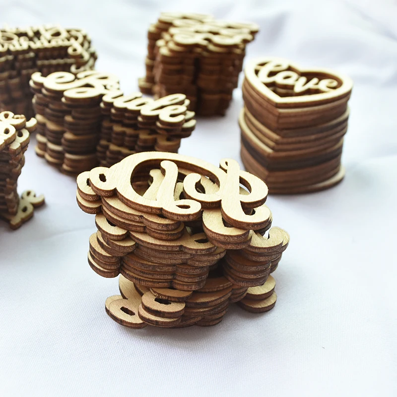 15pcs Decorative Letters Wooden Word Sign Welcome Happy Birthday Wedding Party Decoration Natural Wood Crafts Ornament DIY Decor image 5
