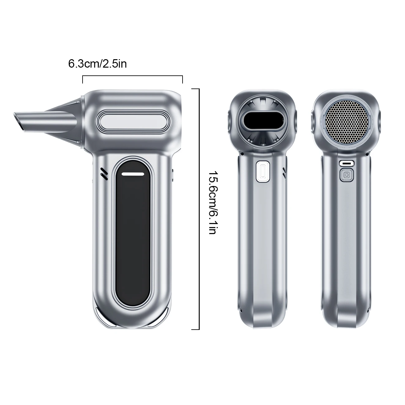 مروحة توربو - مروحة نفاثة عالية الطاقة - محرك بدون فرش - مكنسة كهربائية ذات سرعة قابلة للتعديل - أداة تنظيف - منفاخ هواء - منفاخ هواء محمول، مناسب لأجهزة الكمبيوتر ولوحات المفاتيح والتخييم والسيارات، أفضل هدية للزوج والأصدقاء