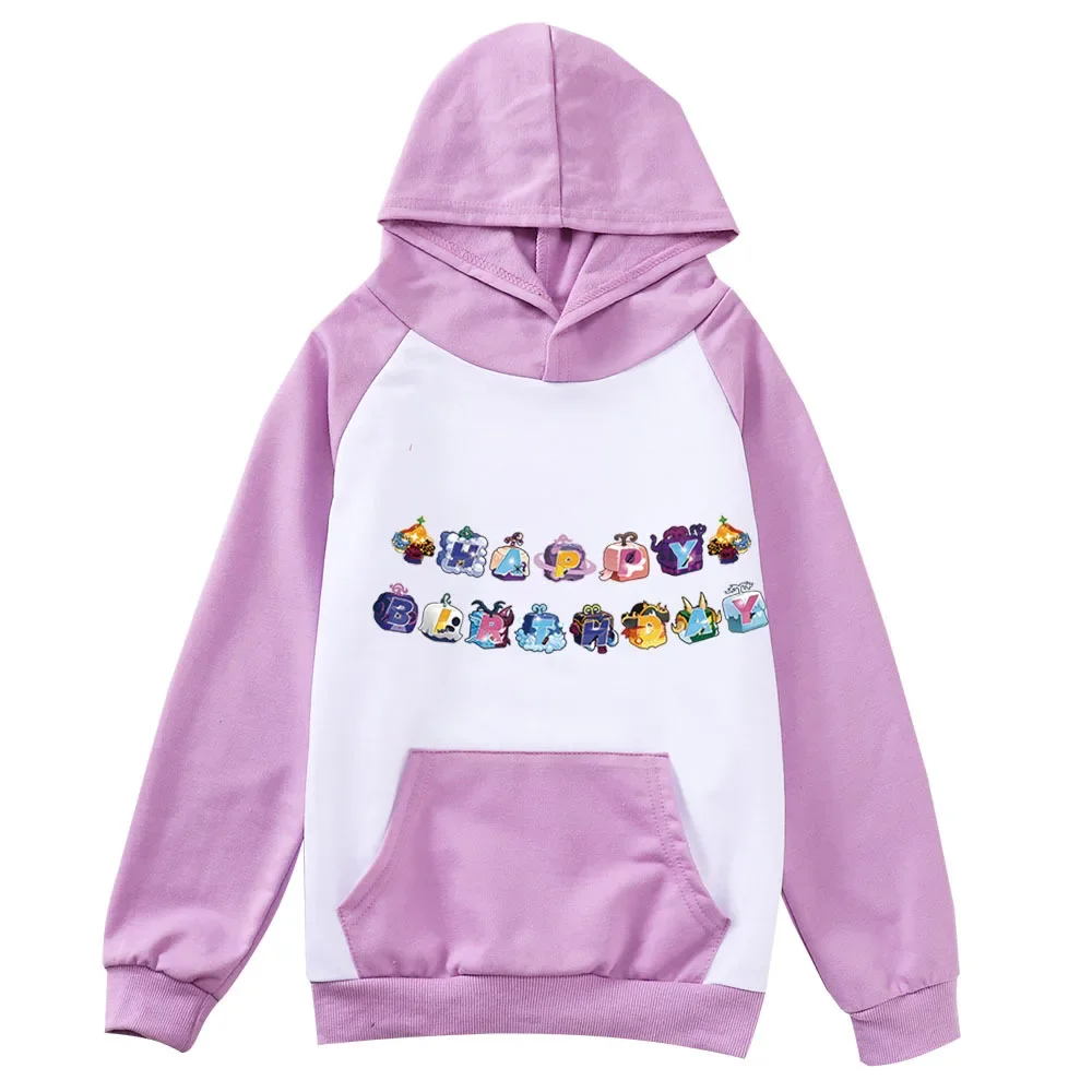 Hot Game Blox Fruits Clothes Kids Fall Clothes Baby Girls Cartoon Hoodies&Sweatshirt Toddler Boys Hoody Coats Children Outerwear