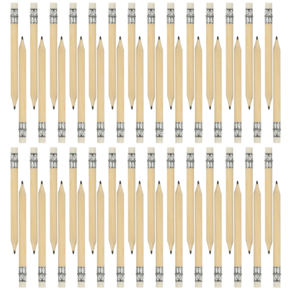 35 Pcs Mini Short Pencil Golf Beginner Half Pencils Correcting Log Kids Writing for Drawing Toddler Eraser