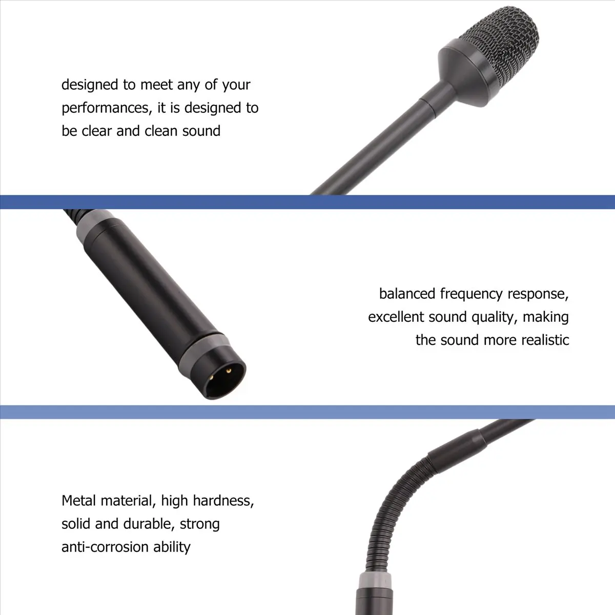 A64I Professional Dynamic DJ Microphone for Mixer Dedicated Disc Shouting Microfone KTV Bar Gooseneck DJ Mic
