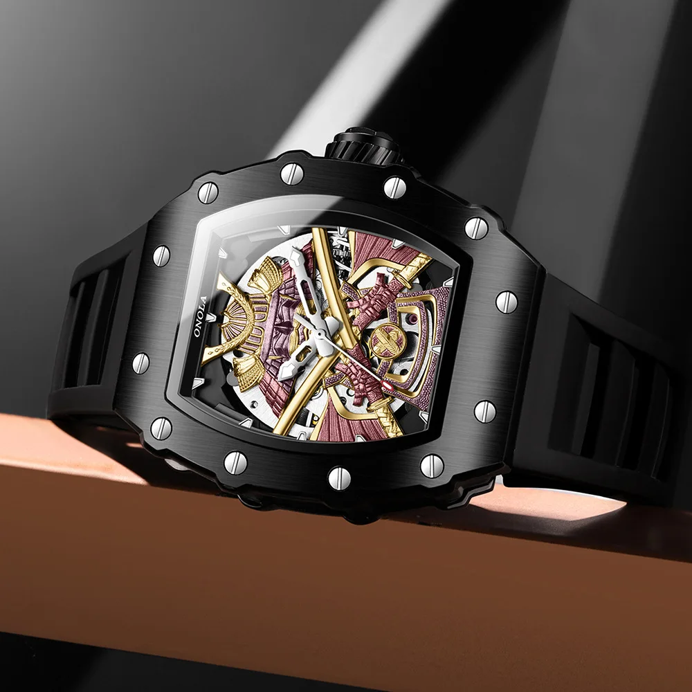 Fashion new leisure sports men's watch hollow high-quality two-way automatic mechanical watch automatic watches for men original