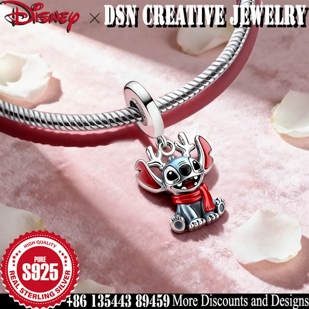 

DSN creative jewelry 925 Silver Charm Stitch de Disney pendant Original Beads dangle charm luxury accessories Christmas gift