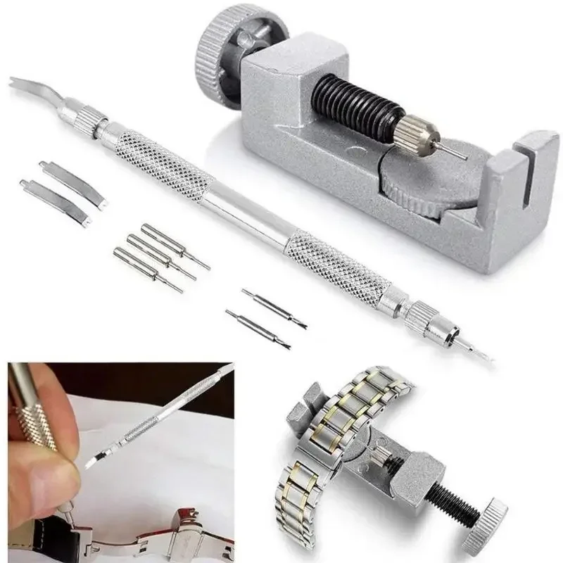 Watch Strap Hand Shortening Extendable Removal Repair Tool Kit Replacement Watchmaker Holder Band Pin Mounting Professional Set