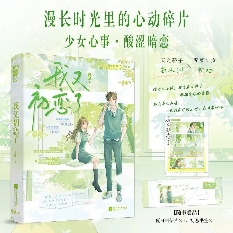 Fall In Love Again Chinese Campus Secret Crush Novel With Postcard & Bookmark Extras
