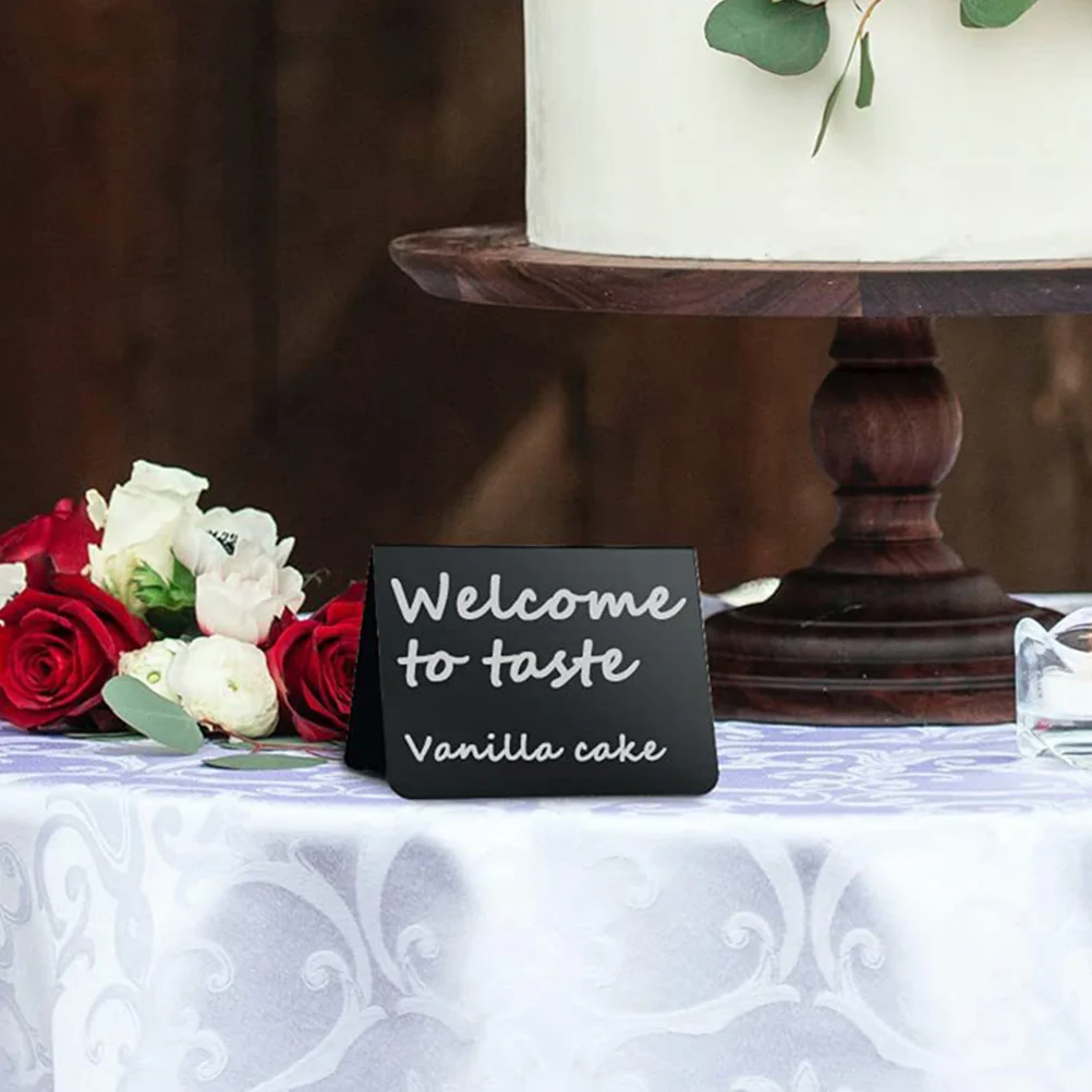 

10 Pcs Handwritten Menu Card Chalk Board Chalkboard Signs Small Message Pvc Dry Erase with Stand