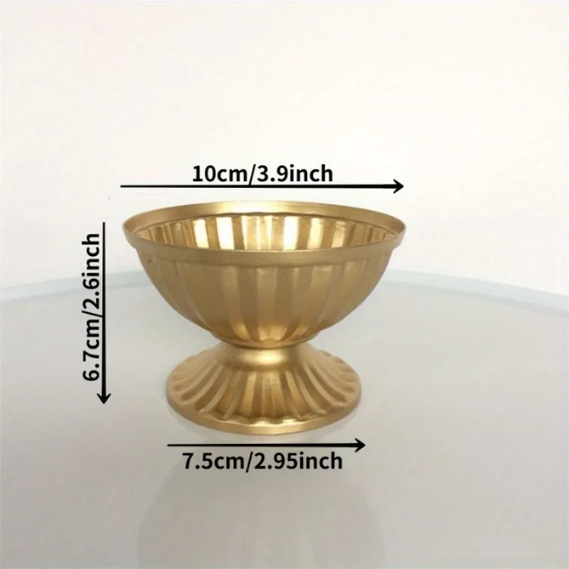 1PC European Vintage Pot Candlestick Table Decoration Florist Flower Arrangement Iron Wedding Banquet Table Flower Vase Decor