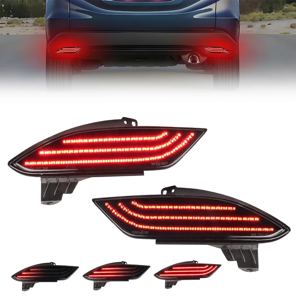 

2PCS Rear Bumper Reflector Brake Light Tail Light DRL Turn Signal Light W/LED For 2016 2017 2018 2019 2020 2021 2022 Honda HR-V