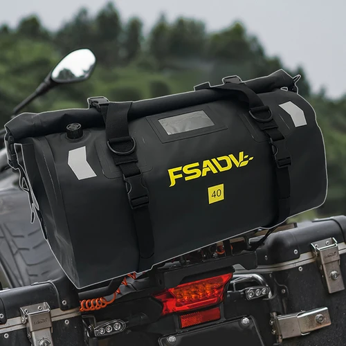Imagen 2 del producto Bolsas traseras universales impermeables para motocicleta, 40L, 66L, casco, bolsa de asiento trasero duradera para Moto, bolsa de alta capacidad para montar en Motocross al aire libre
