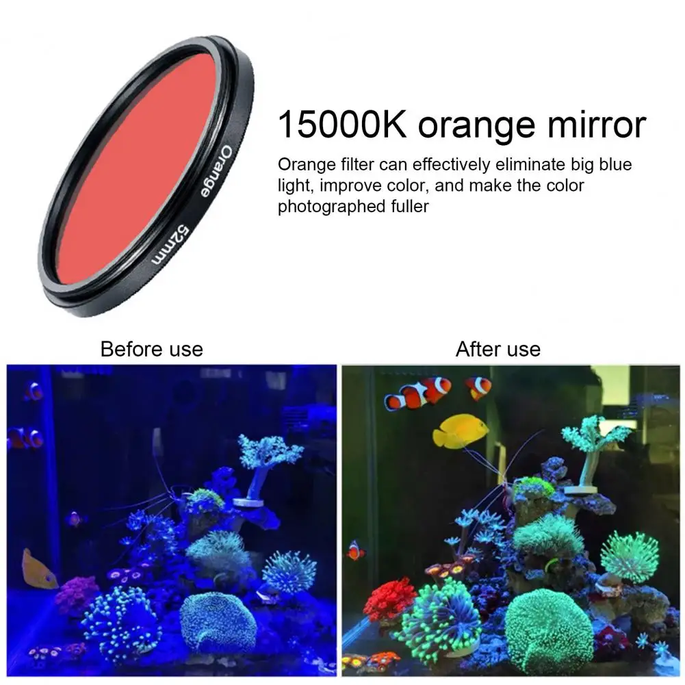 Lens Filter  Useful High Transmittance Lightweight  Aquarium Coral Plant Camera Lens Filter Camera Accessories