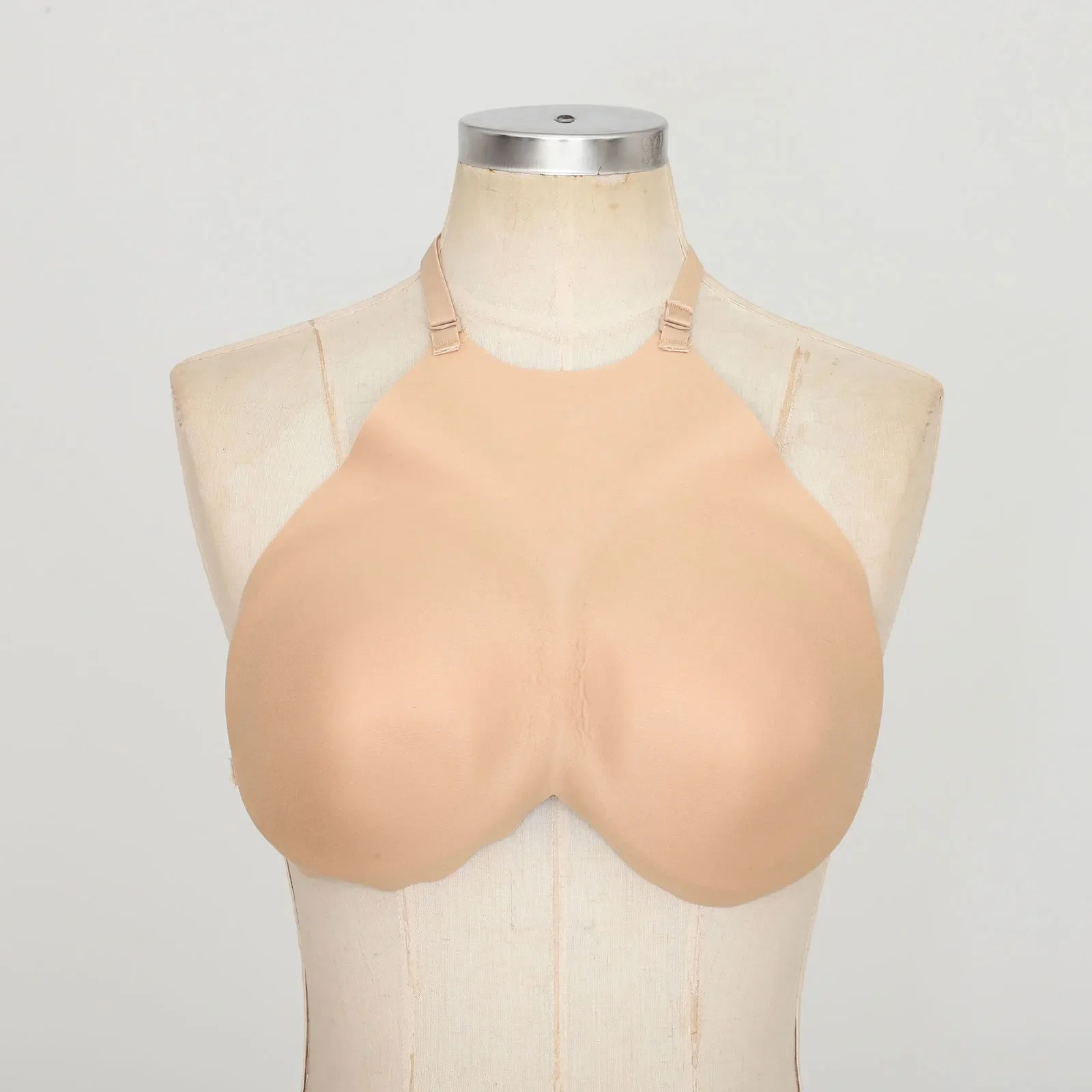 

D Cup Sponge Breastplate Fake Boobs Adjustable Straps Fake Breasts for Transgender Crossdresser Drag Queen