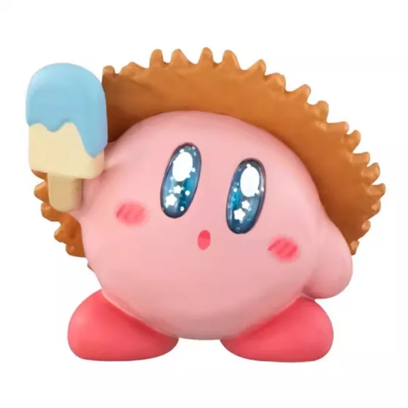 ตุ๊กตาหุ่น Bandai Kirby Gashapon ตัวการ์ตูนน่ารักจากเรื่อง Kirby ในฝันของตุ๊กตาตุ๊กตาขยับแขนขาได้ทะเลวันหยุดพักผ่อนในฤดูร้อน