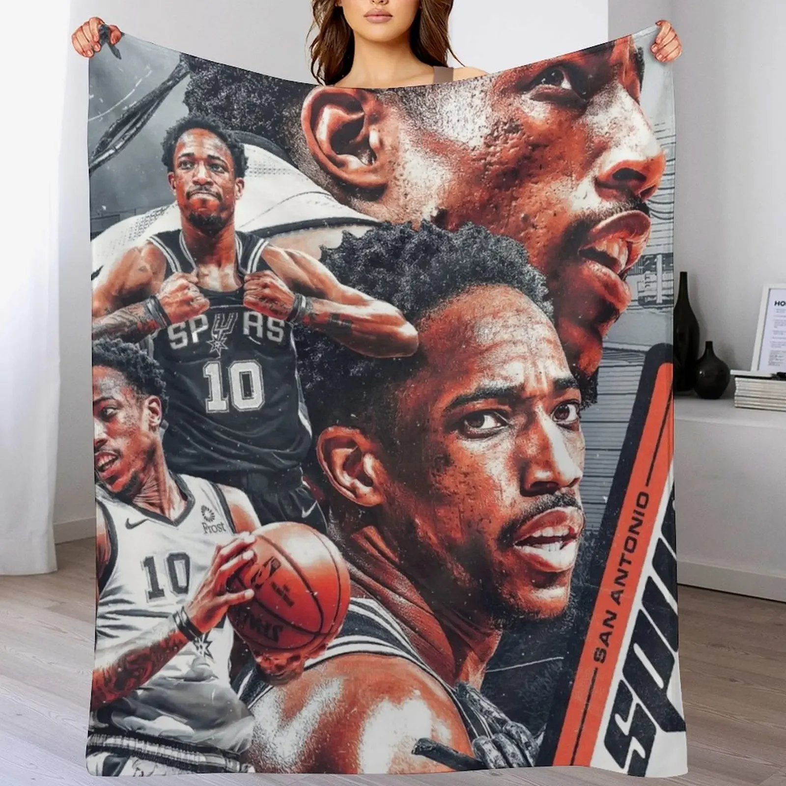

demar derozan Throw Blanket Flannel manga Blankets For Sofas Extra Large Throw Blankets