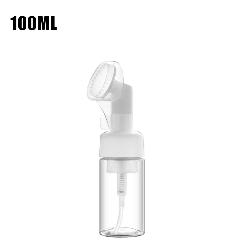 Mousse Liquid Dispenser Sparkling Bottle Cleanser Plastic Portable Transparent Bathroom Home Massage Brush Head