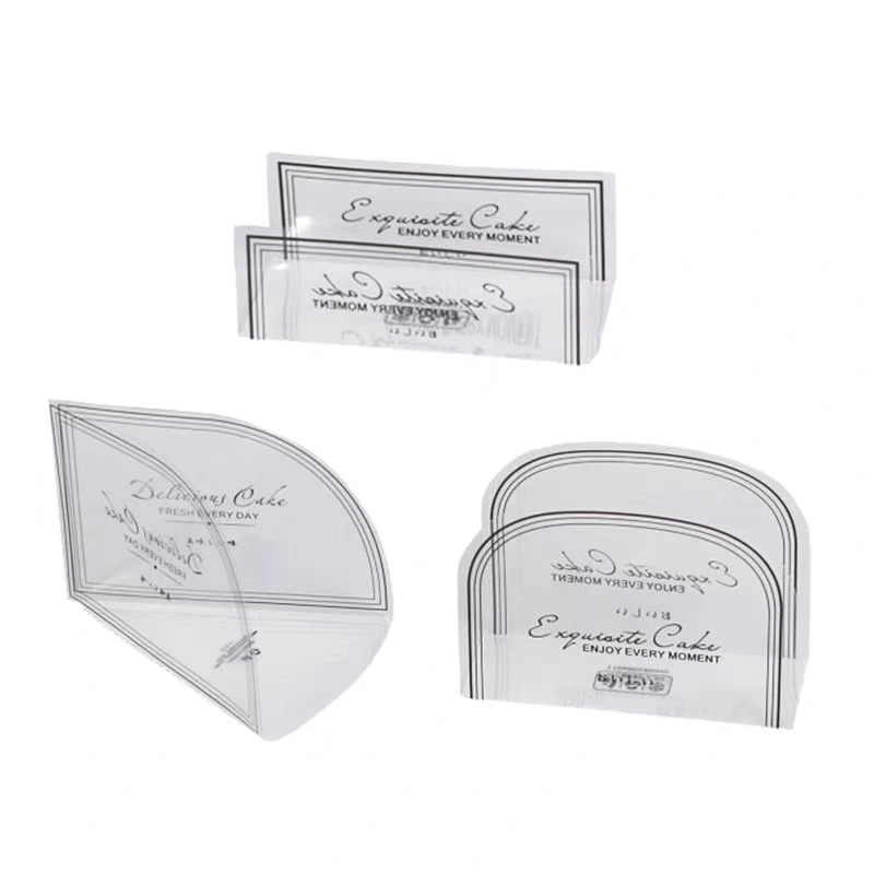 

100pcs Cake Rim Transparent Rectangle Cut Pieces Mousse Gasket Cake Roll Rim Point DIY Handmade Part Wedding Without Food