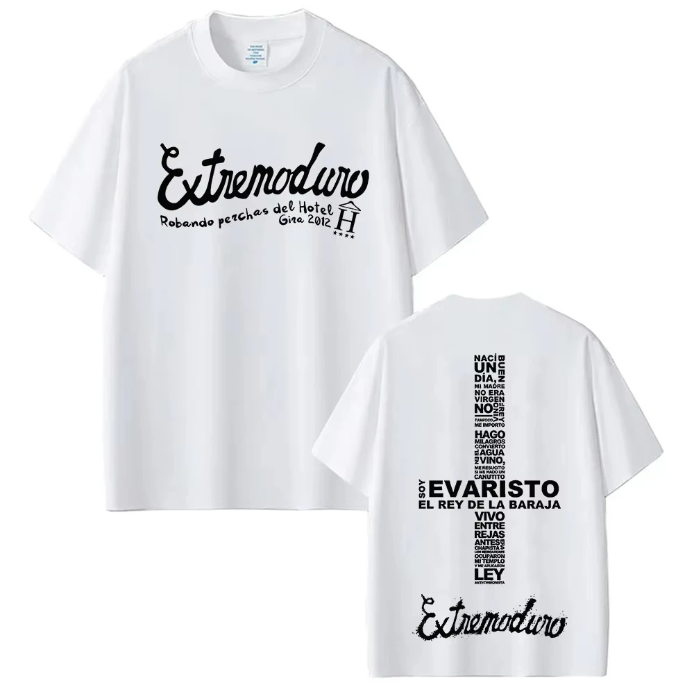 Rock Band Extremoduro Tour Album 2026 Merch T-Shirt Men Hip Hop Pop Music Short Sleeve T-shirts Vintage Oversized Cotton T Shirt