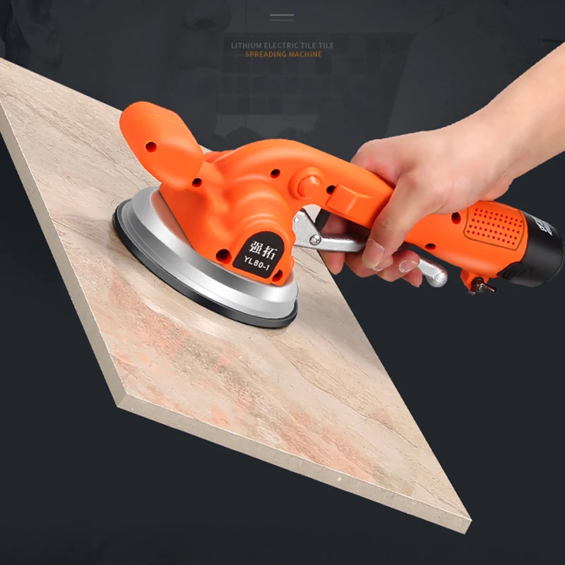 Rechargeable Tile Tiling Machine Electric Wall Floor Tiles Laying Vibrating Tool Enlarged Suction Cup Home Tile Paving Device