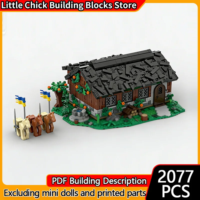 

Medieval Castle Model MOC Building Bricks Village Tavern And Inn Modular Technology Children Holiday Gifts Assemble Toys Suit