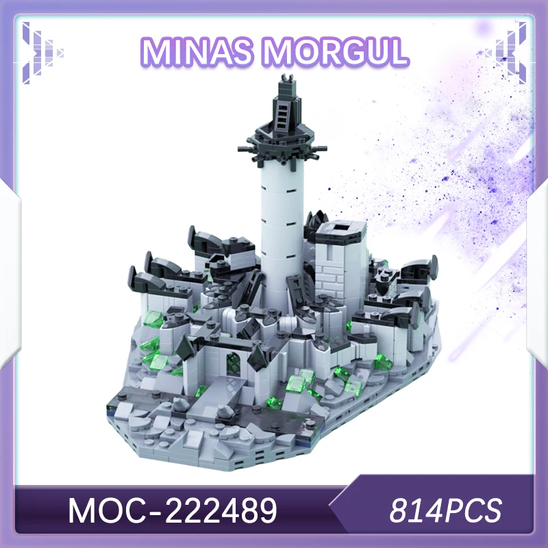 

814 шт., строительный блок Minas Morgul, сборка, популярный набор моделей в стиле фэнтези из фильма, креативные изысканные подарки MOC-222489