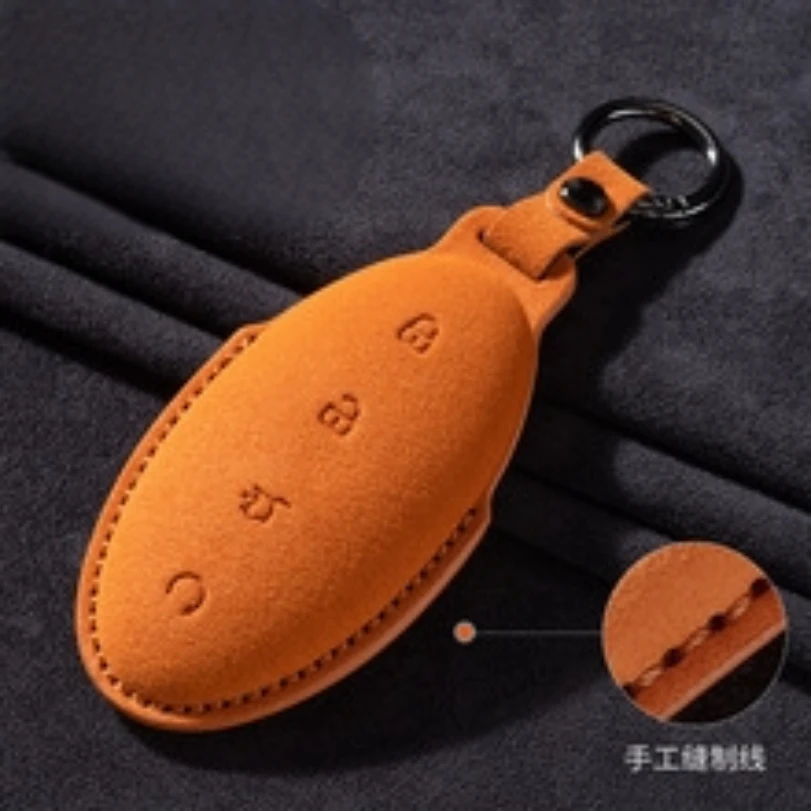 مناسبة ل BYD U8 غطاء مفتاح جلدي 24 نماذج U9 حقيبة مفاتيح السيارة قذيفة مشبك تعديل الديكور الداخلي