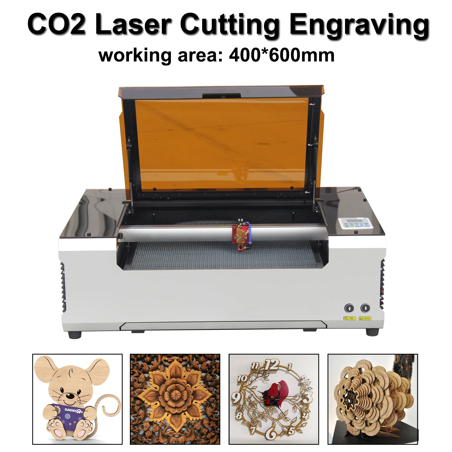 CO2 Laser Engraving Machine 400*600mm Laser Cutting Machine 50W Laser Tube Laser Engraver Woodworking Tools Fabric Leather