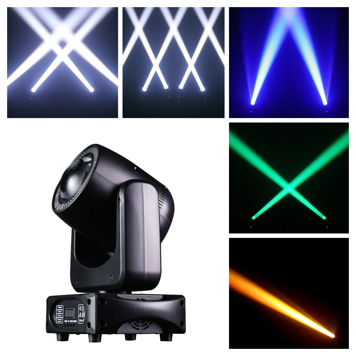 Little Bee Smart 100MM Pure Beam 80W Stage Moving Head Light DMX512 Voice Activated Self-Propelled Home Party Disco