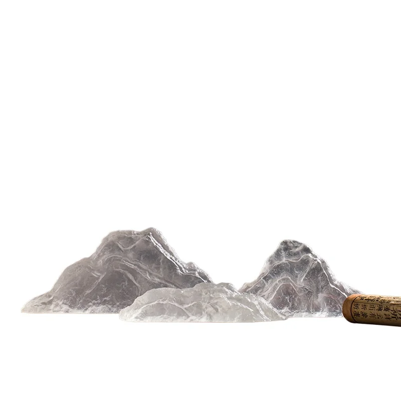 

Transparent stone rockery art ornament tea room soft decoration office crafts