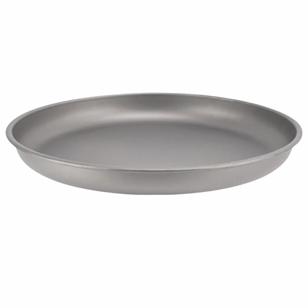 Langlebige 1000ML/1500ML Titan-Bratpfanne Stapelbare Tragbare Camping-Platte Runder Wiederverwendbarer Lebensmittelbehälter für Picknick und Grillen