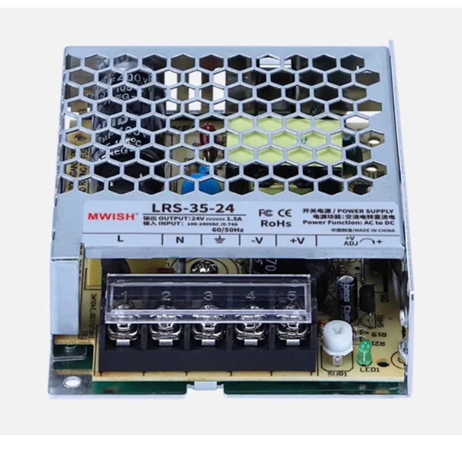 

Импульсный источник питания LRS-25/35/50/75 Вт, 24 В, 12 В, трансформатор 220 в постоянный ток 2A3A, аксессуары для источника питания LRS с ЧПУ