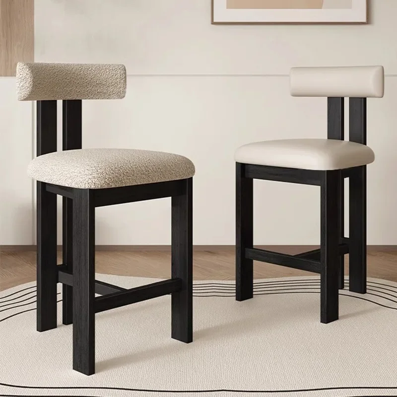 Haushalt hoher Barhocker aus Leder, Inseltisch, Designerstuhl hoch