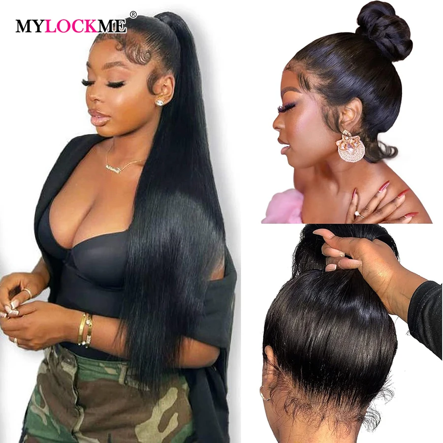 360 Lace Human Hair Full Lace Wigs 12a Grade Mylockme Natural Lace Frontal Wigs Pre Plucked 360 Human Hair Lace Front Wig