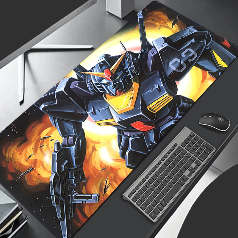 

Mousepad Large Mechanical Warrior Gundam Mk II Gaming Keyboard Gamer Mouse Pad on The Table Desk Mat coaster PC Anime Mouse Mats