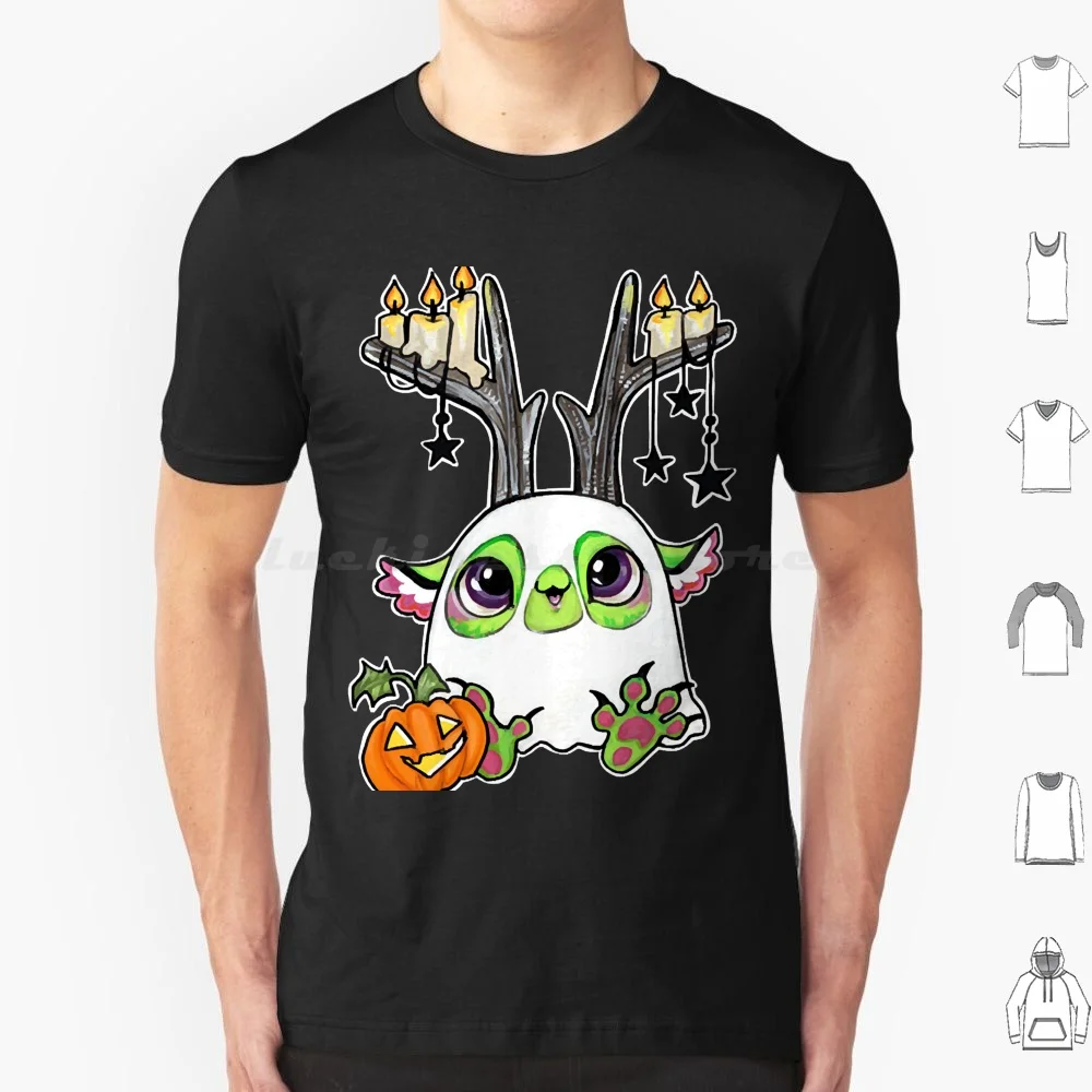 Ghost Puffling Monster T Shirt 6xl Cotton Cool Tee Ghost Candle Halloween Monster Spooky