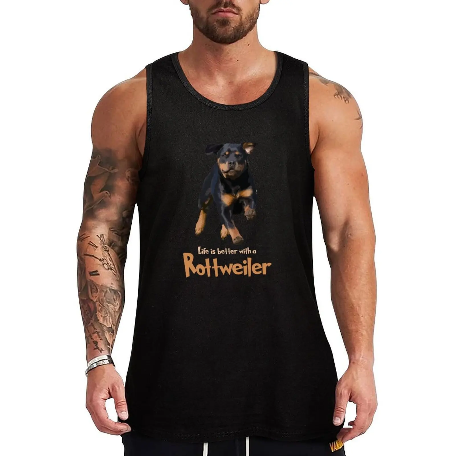 

Life's Just Better With a Rottweiler! Especially for Rottweiler Dog Lovers! Tank Top Man summer clothes summer 2025