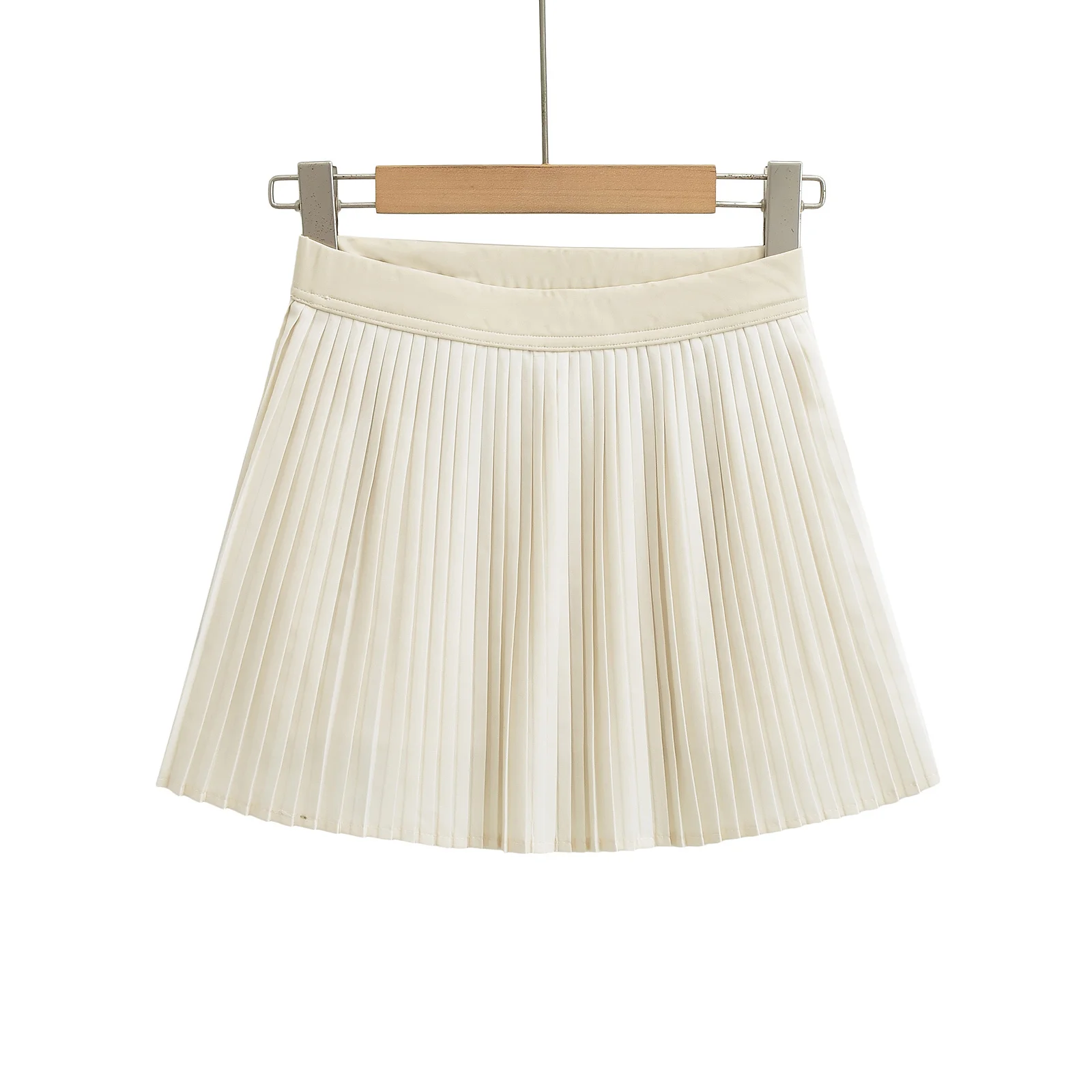 스포츠 엘라스틱 아코디언 플리츠 테니스 스커트 A라인 안감 포함 하이웨이스트 단색 출퇴근용