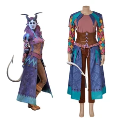 Alfira Cosplay Costume Women Disguise Baldur Cos Gate 3 Alfira Costume Female Halloween Carnival Party Roleplay Clothing