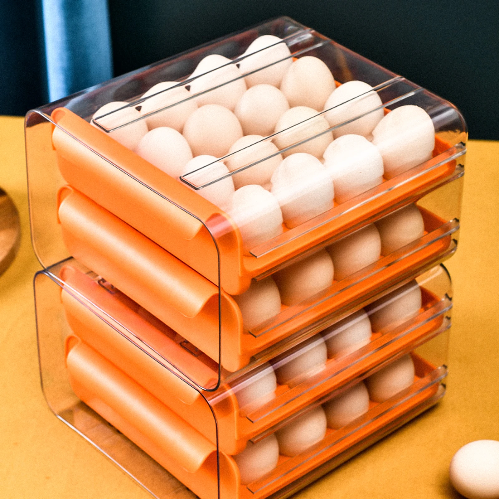 

Plastic Storage Box Double Layer Food Tray Containers Refrigerator Case Fruit Vegetable Large Capacity Eco Friendly Long Term
