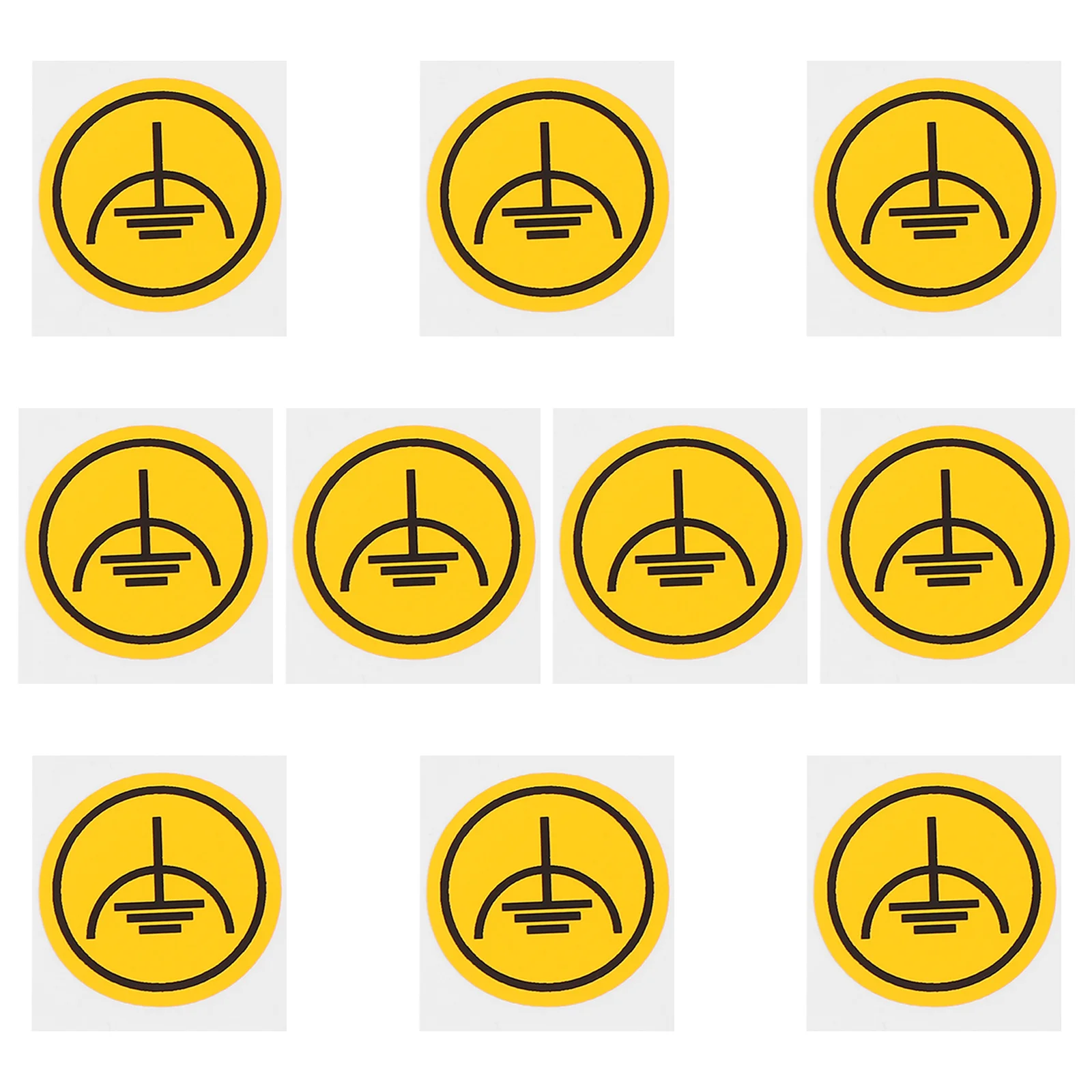

10Pcs Grounding Warning Decals Safety Sign Stickers for Electrical Equipment Breaker Panels Machinery Warning Labels