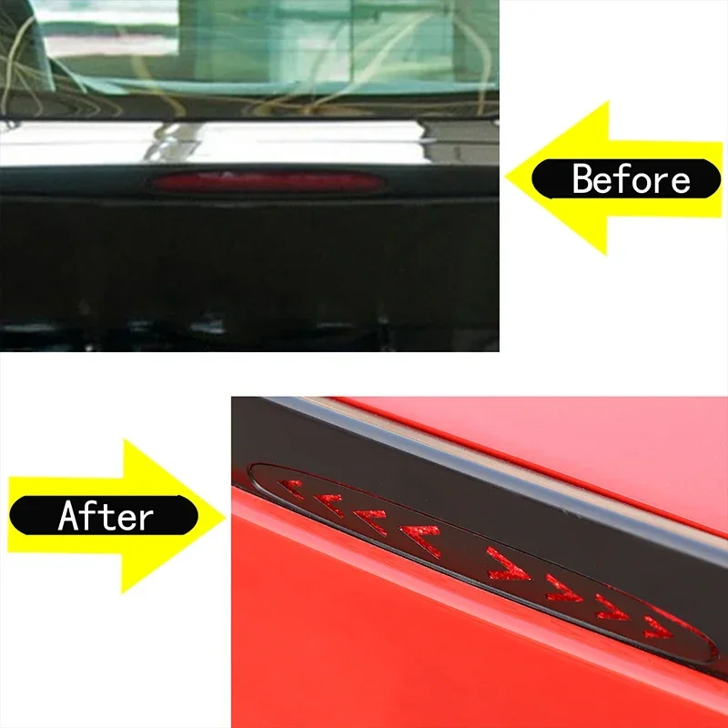 

For Chevrolet Corvette C6 2005-2013 Aluminum Alloy black Car High Brake Light Cover Brake lamp housing Stickers Car Accessories