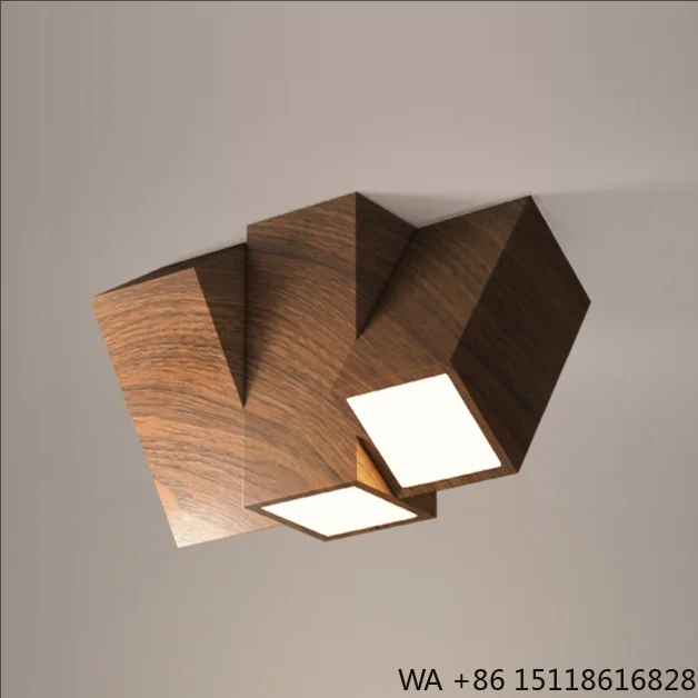 Modern Simple Brightly Fitted Aisle Light Antique Style Walnut Colour Log Colour Corridor Aisle Downlight Bedroom Ceiling Light