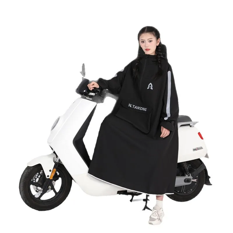 Specialized Cycling Raincoat Single Person Integrated Design Long Style Full Rainproof Design Electric Vehicle Electric Scooter
