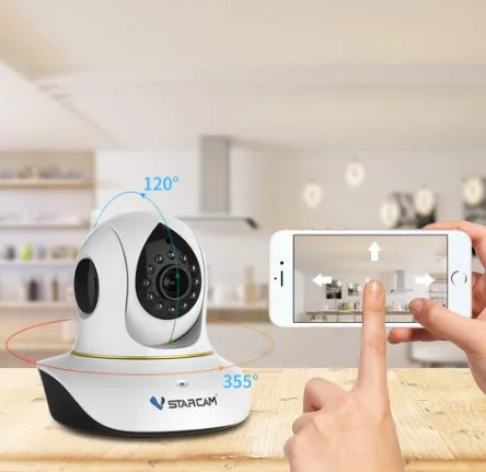 Imagen 2 del producto Vstarcam C38S 3MP 1296P cámara IP PTZ inalámbrica AI humanoide seguimiento automático alarma de humo Monitor CCTV de seguridad para el hogar