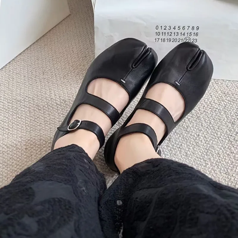 

Mary Jane's New Single-shoe Women's Versatile Double-row One-toe Loafers With Soft Soles And Flat Loafers