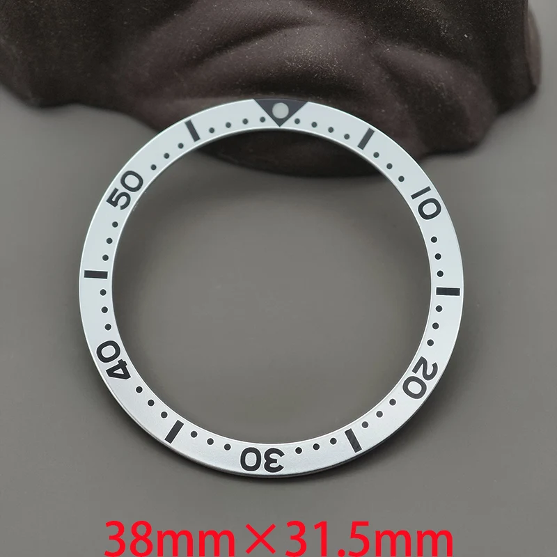 تخصيص 38 مللي متر x 31.5 مللي متر شقة الألومنيوم الحافة إدراج حلقة ل SRPD SKX007 SKX009 ساعة حافظة NH35 NH36 حركة الرجال ساعة تجديد جزء