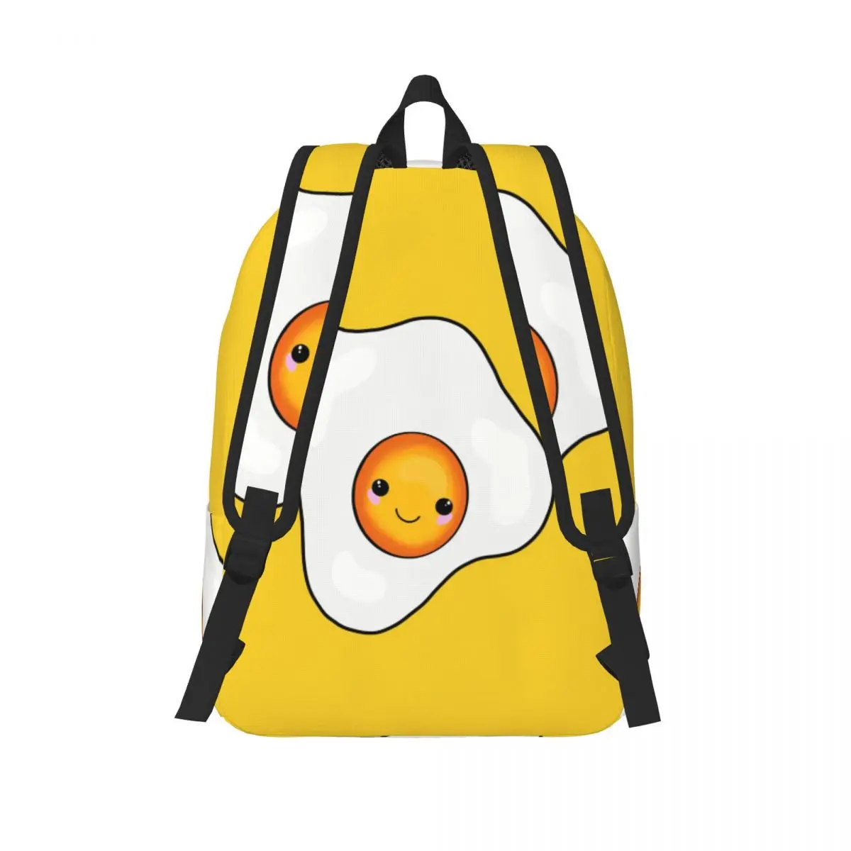 Cute Smiling Fried Egg Student Backpack School Bag Hiking Travel Daypack for Boys Girls Fashion Bookbag Shoulder Bags
